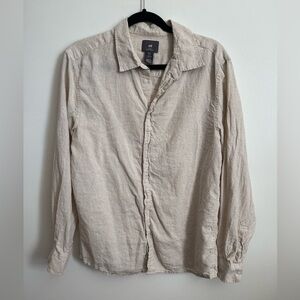 H&M Linen Men’s Button Down Slim Fit Size Medium